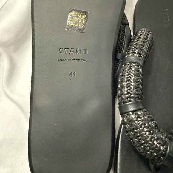 Staud Raffia Sierra Black Sandal “New” Women’s Size 41 US Size 11 - Picture 11 of 11